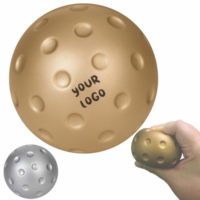 Custom 3" Gold Pickleball Stress Reliever